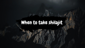 best time to take shilajit